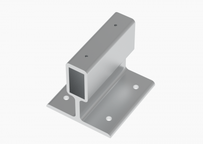 830001 Soporte exterior 40×20 de 100 mm desplazado 45 mm, 4 agujeros de 6,5 mm