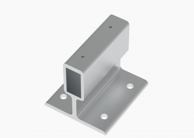 830002 Soporte exterior 40×20 de 100 mm desplazado 45 mm, 4 agujeros de 9 mm