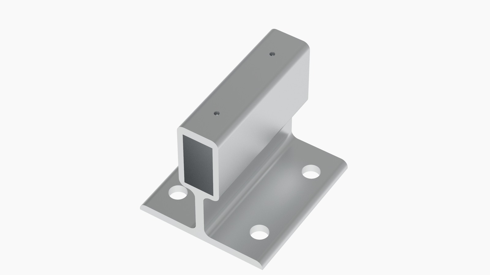 830006 Soporte exterior 40x20 de 100 mm desplazado 40 mm, 2 agujeros de 10,5 mm