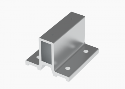 831002 Soporte exterior 40×20 de 100 mm desplazado 22 mm, 4 agujeros de 9 mm