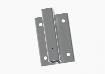 832001 Soporte exterior 40×20 de 130 mm desplazado 45 mm, 4 agujeros de 9 mm