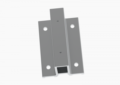 833001 Soporte exterior 40×20 de 130 mm desplazado 22 mm, 4 agujeros de 9 mm