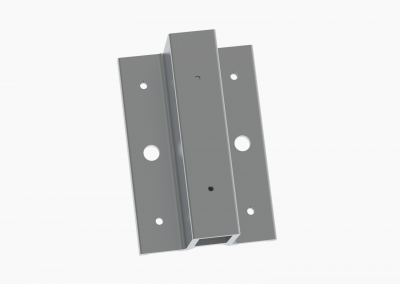 833002 Soporte exterior 40×20 de 130 mm desplazado 22 mm, 2 agujeros de 10,5 mm, con 4 reguladores