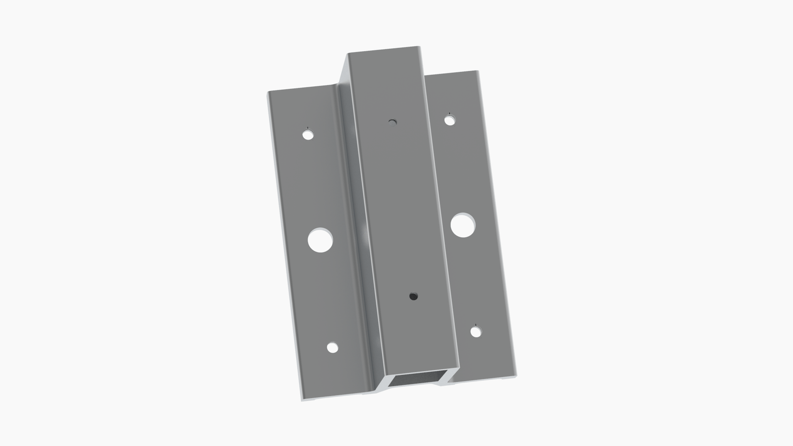 833002 Soporte exterior 40x20 de 130 mm desplazado 16 mm, 2 agujeros de 10,5 mm, con 4 reguladores
