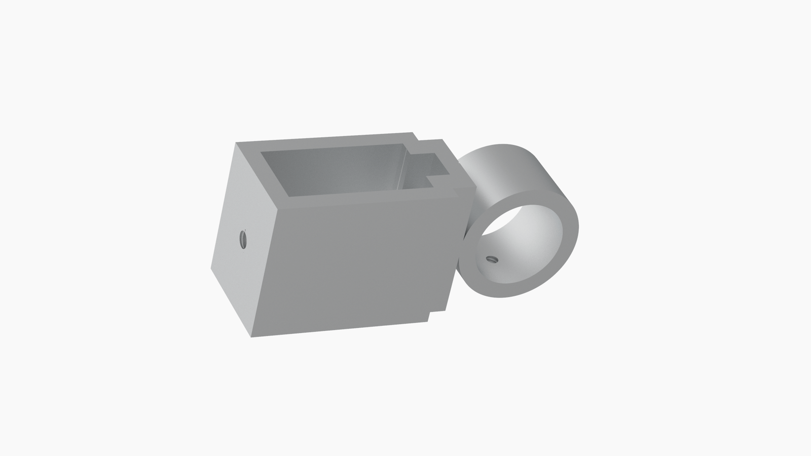8126 Soporte fijo y regulable pequeño 40x20 para tubo redondo de 25 mm