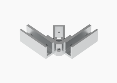 8103 Soporte vidrio esquina 40×20 para U 18 mm