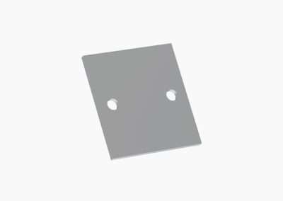 8313 Placa de aluminio 100x90x5 mm de grosor para soportes exteriores de 100 mm